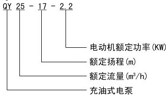 QY油浸式潜水电泵型号意义